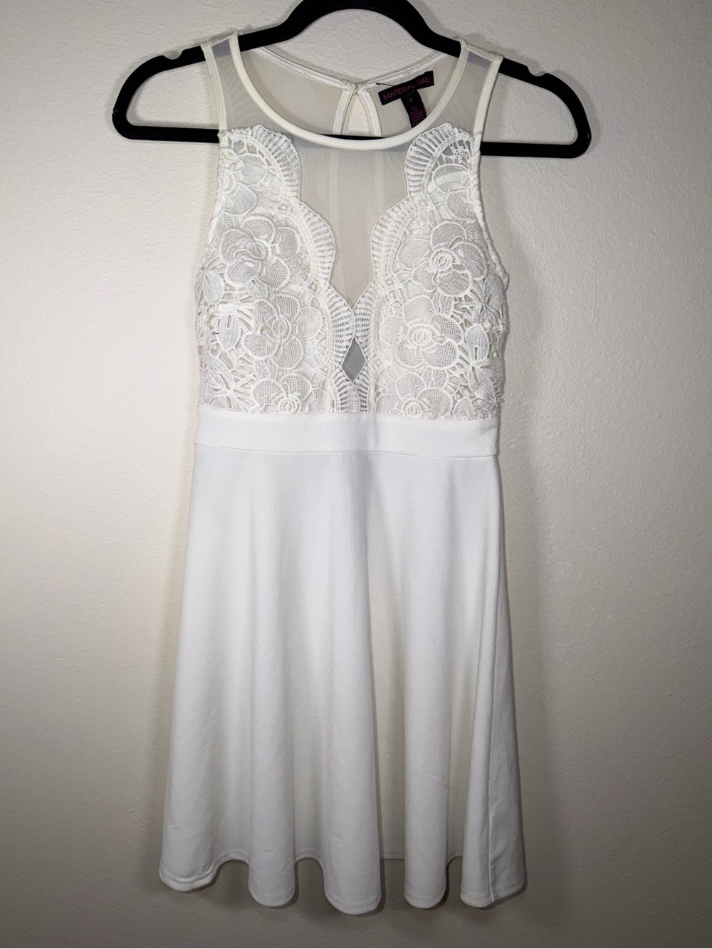 2010s Material Girl Lace Mesh Circle Skater Dress Mini Boho Chic Indie Sleaze